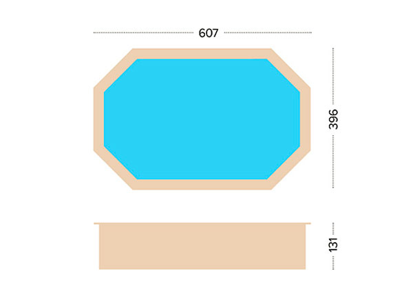 dřevěný bazén oval 2 rozměry