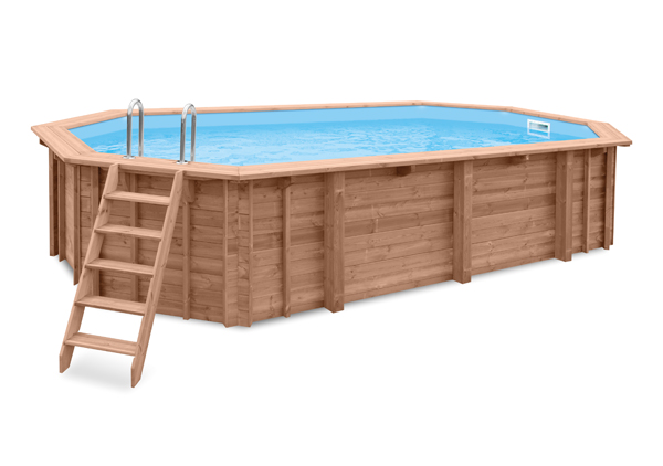 dřevěný bazén oval