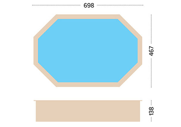 dřevěný bazén oval 4 rozměry